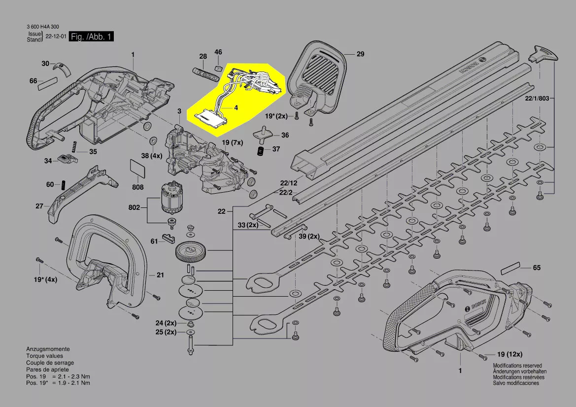 module électronique réf. 1 600 A02 1VD pour taille-haie Bosch